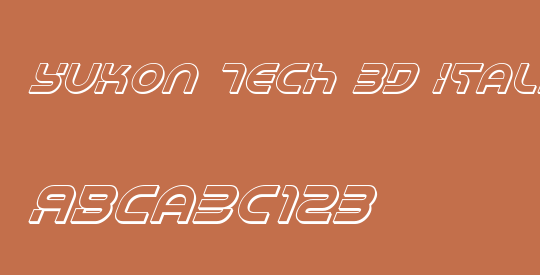 Yukon Tech 3D Italic