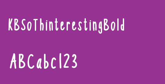 KBSoThinterestingBold