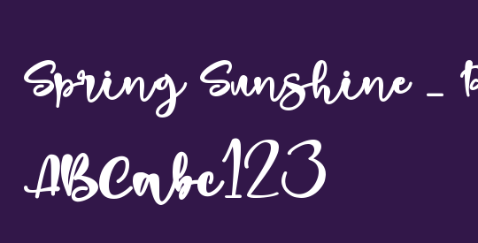 Spring Sunshine _ Personal Use