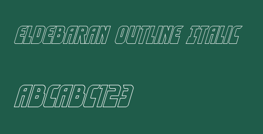 Eldebaran Outline Italic