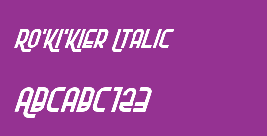 Ro'Ki'Kier Italic