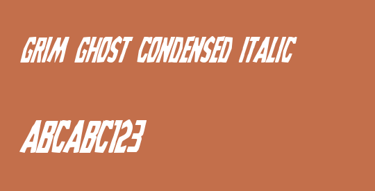 Grim Ghost Condensed Italic
