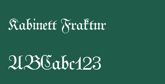 Kabinett Fraktur