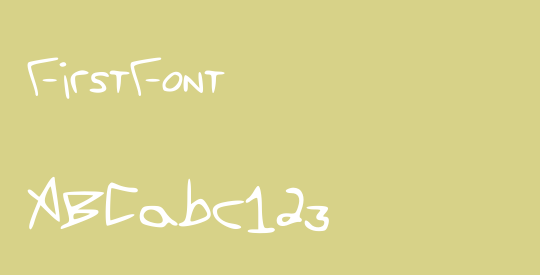 FirstFont