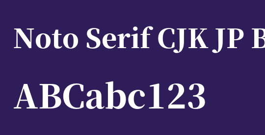 Noto Serif CJK JP Black