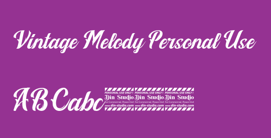 Vintage Melody Personal Use