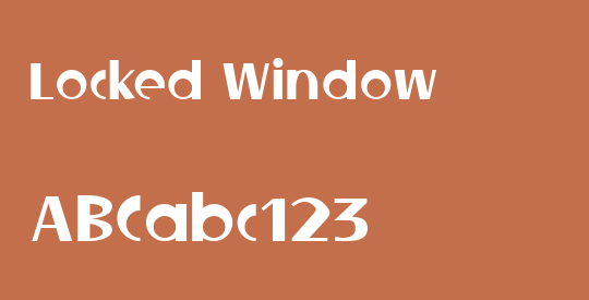 Locked Window