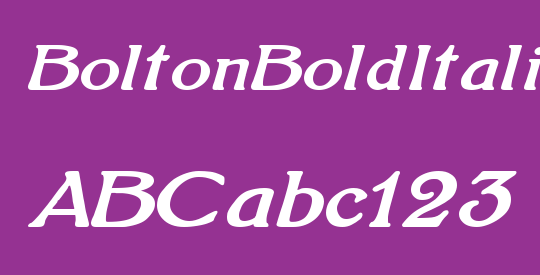 BoltonBoldItalic