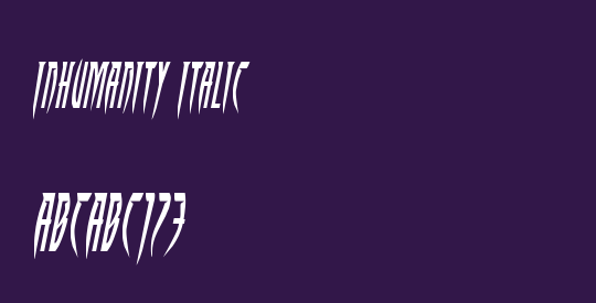 Inhumanity Italic