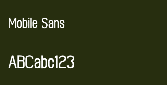 Mobile Sans