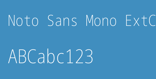 Noto Sans Mono ExtCond ExtLt