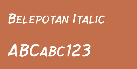 Belepotan Italic