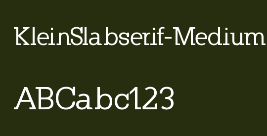 KleinSlabserif-Medium