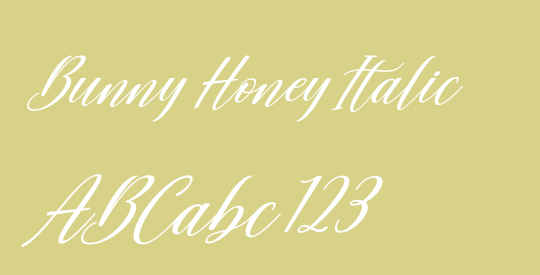 Bunny Honey Italic