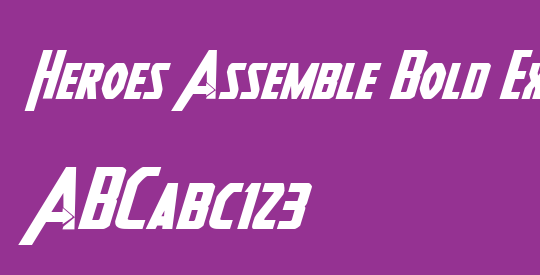 Heroes Assemble Bold Expandtalic