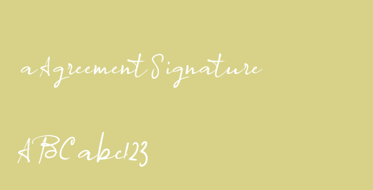 a Agreement Signature