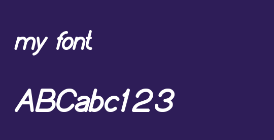 my font