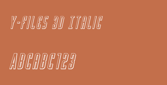 Y-Files 3D Italic