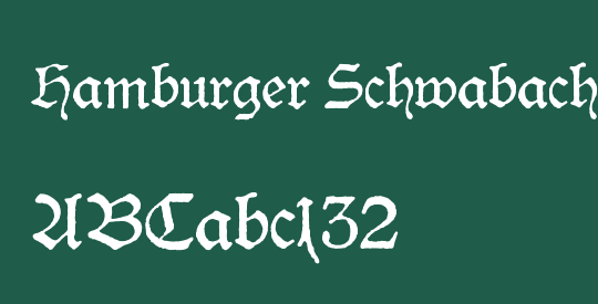 Hamburger Schwabacher Druckrauh
