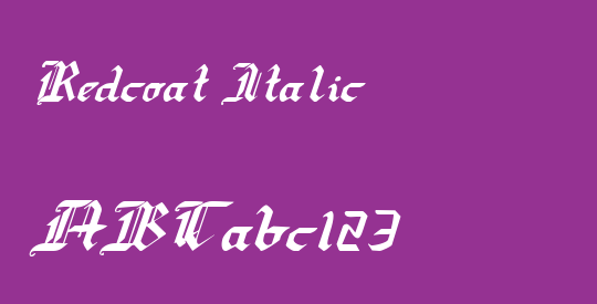 Redcoat Italic