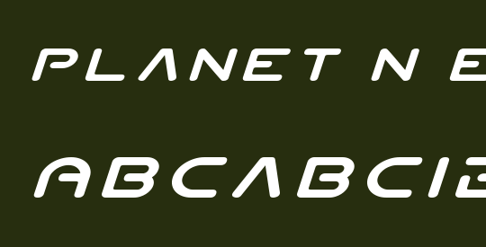 Planet N Expanded Italic