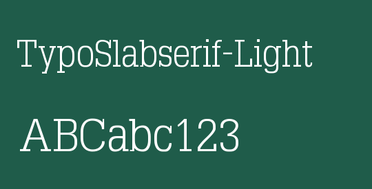 TypoSlabserif-Light