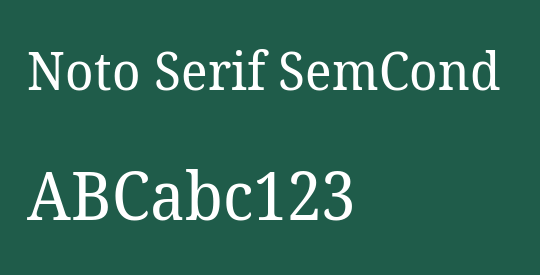 Noto Serif SemCond