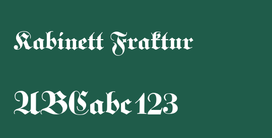 Kabinett Fraktur