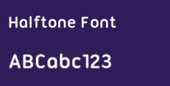 Halftone Font