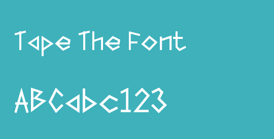 Tape The Font