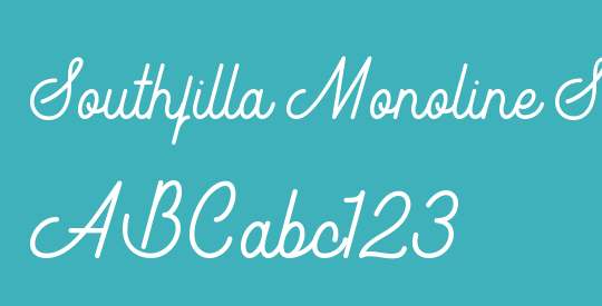 Southfilla Monoline Script Font