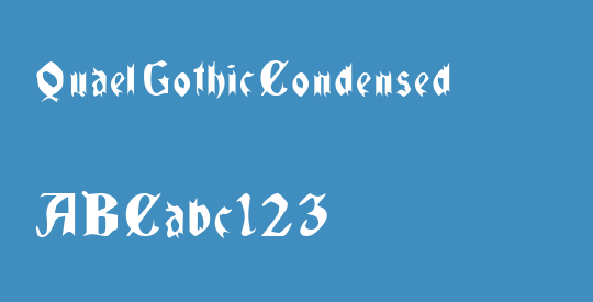 QuaelGothicCondensed
