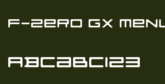 F-Zero GX Menu Font Rounded