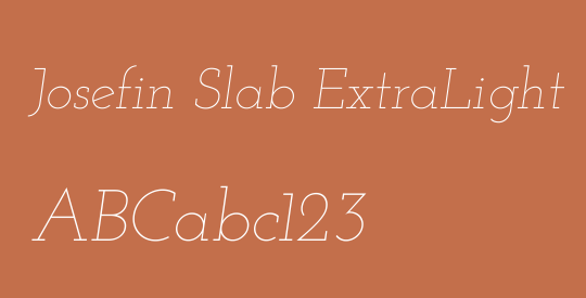 Josefin Slab ExtraLight
