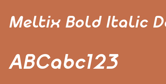Meltix Bold Italic Demo