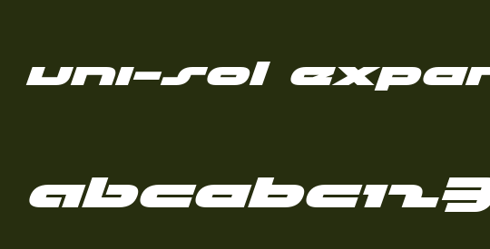 uni-sol expanded italic
