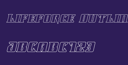 Lifeforce Outline Italic