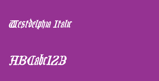 Westdelphia Italic