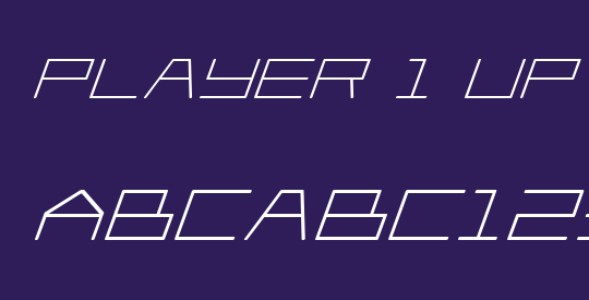 Player 1 Up Bold Italic
