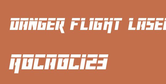 Danger Flight Laser Italic