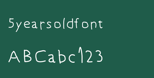 5yearsoldfont