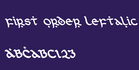 First Order Leftalic