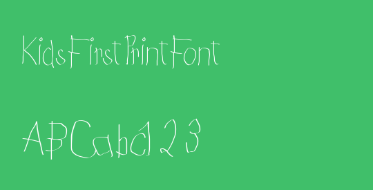 KidsFirstPrintFont