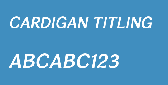 Cardigan Titling