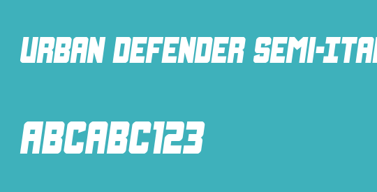 Urban Defender Semi-Italic