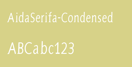 AidaSerifa-Condensed