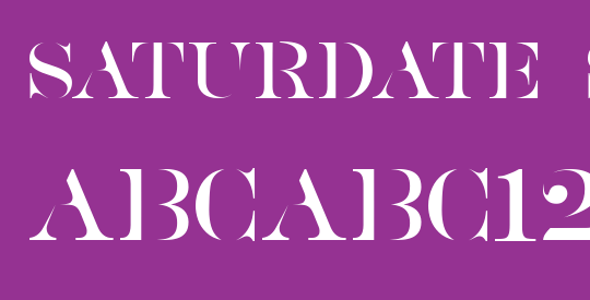 SATURDATE SERIF