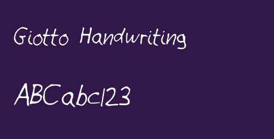 Giotto Handwriting