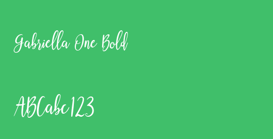 Gabriella One Bold