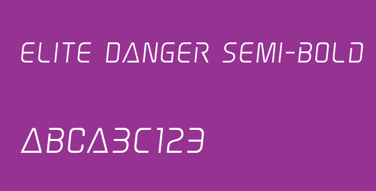 Elite Danger Semi-Bold Semi-Italic